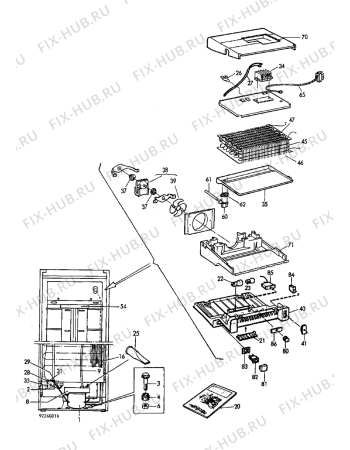 Взрыв-схема холодильника Electrolux TF1107 - Схема узла Cooling system 017